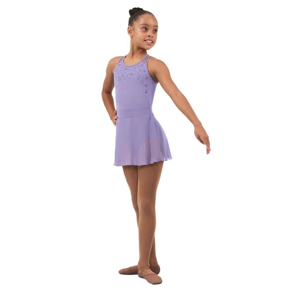 Bloch CL4625 Candace Mesh Skirted Dance Dress - Girls By Bloch Canada -