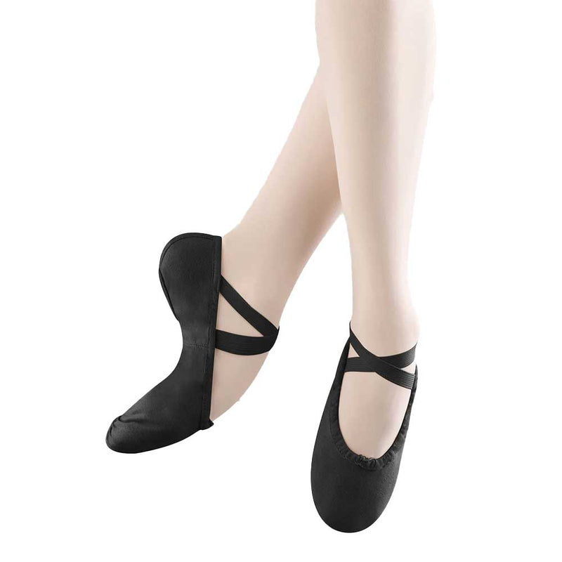 Bloch S0277L Ladies Pump Canvas Ballet Shoes - Black By Bloch Canada -
