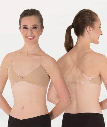 Bra, Interchangeable Straps, Lycra, for Open Back Dress or Top - XL - Nude