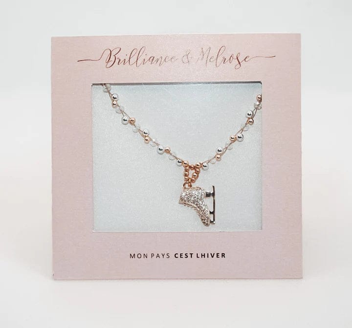 Brilliance & Melrose Gold Braided Skating Necklace By Brilliance & Melrose Canada -