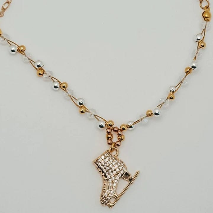 Brilliance & Melrose Gold Braided Skating Necklace By Brilliance & Melrose Canada -