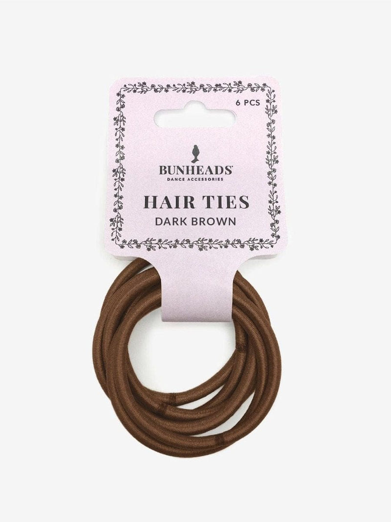 Bunheads Hair Elastics (6 pack) By Bunheads Canada - Dark Brown
