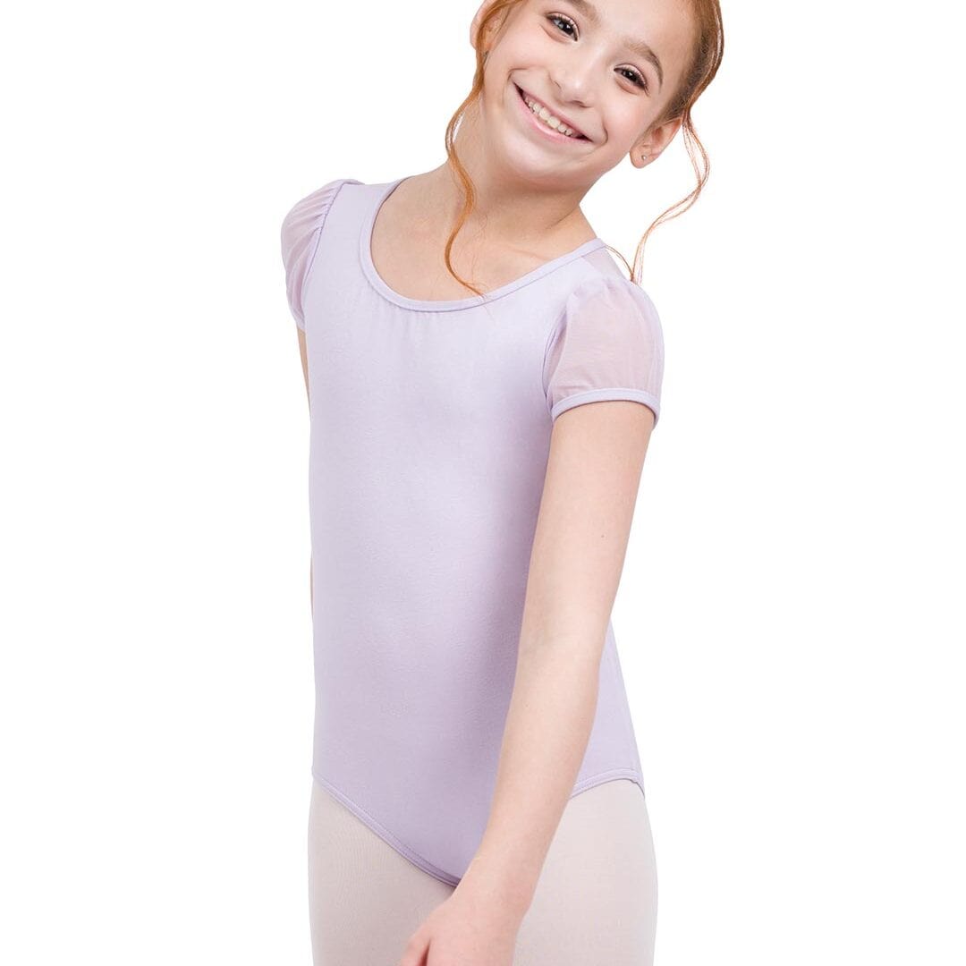 Capezio Puff Sleeve Keyhole Back Leotard - Lavender By Capezio Canada -