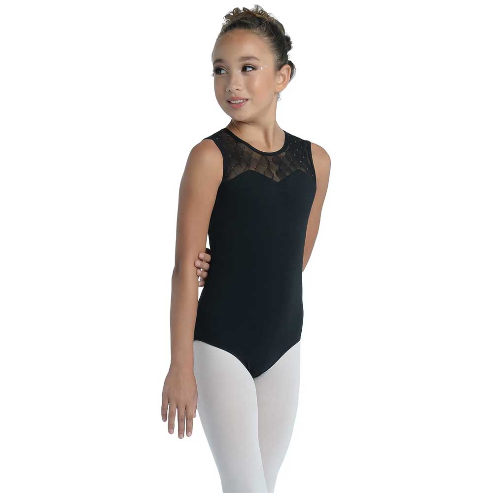 Danshuz 20114C Diamond Mesh Tank Leotard - Child By Danshuz Canada - 6x - 7 / Black