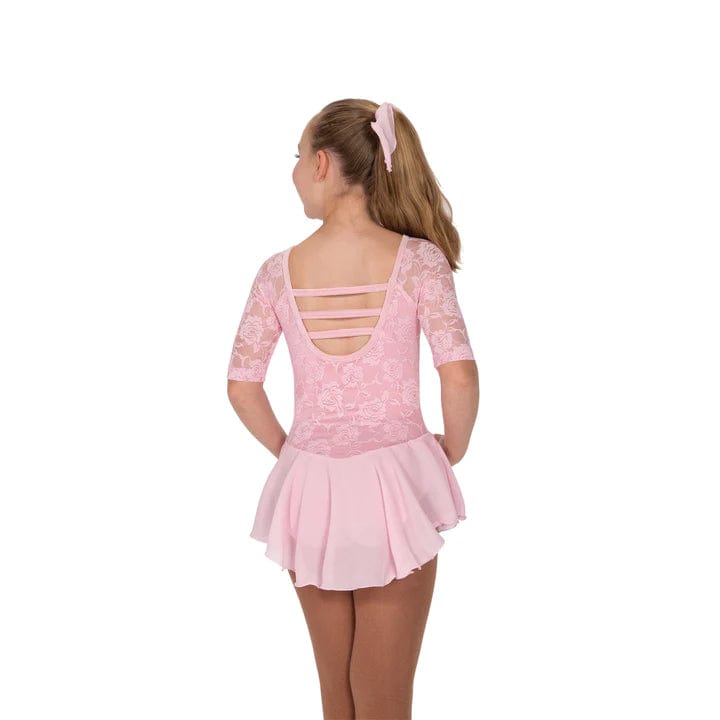 Jerry's 653 Flora Lace Figure Skating Dress - Child By Jerry's Canada - 10-12 / Soft Pink