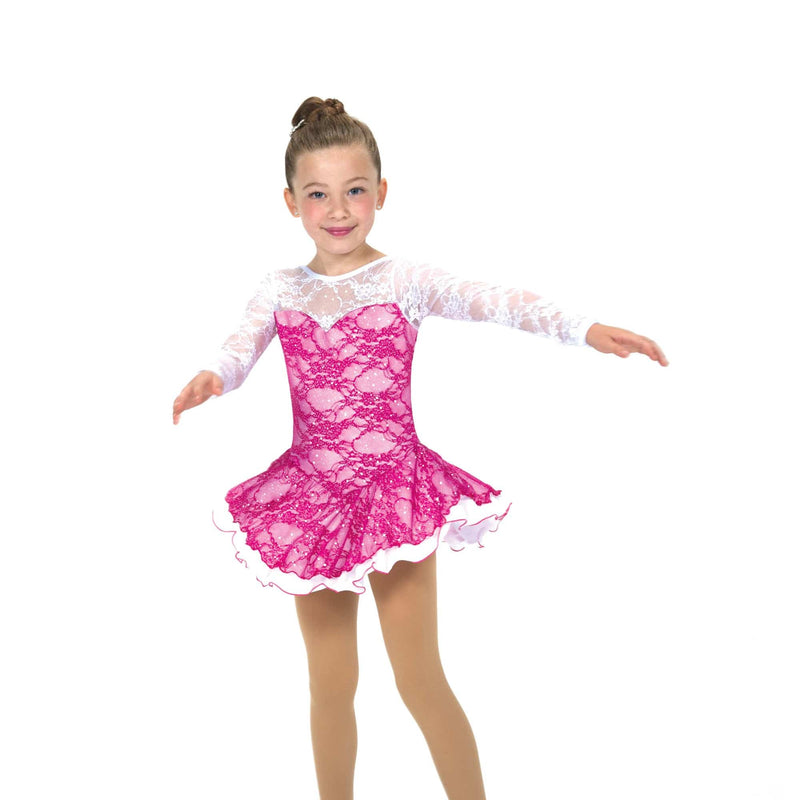 Jerry's 677 Brite & White Figure Skating Dress - Child By Jerry's Canada - 8-10 / Fuschia