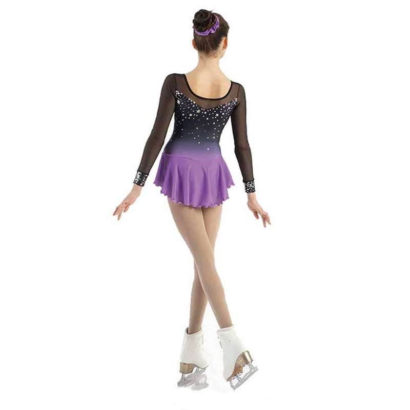 Mondor 676 Mesh Sleeve Figure Skating Dress - Starry Skies By Mondor Canada -