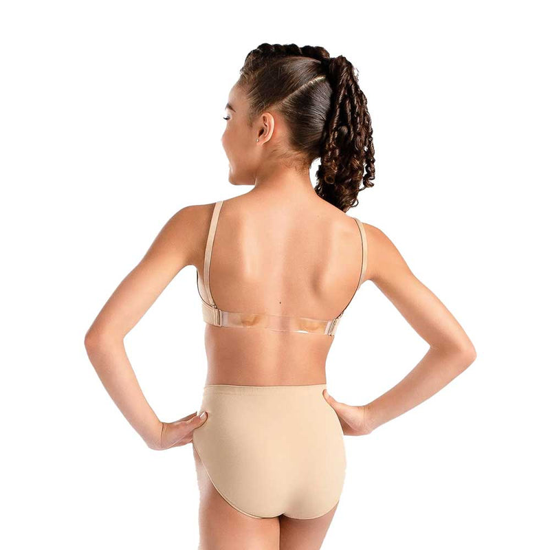 Girls Gymnastics Ballet Dance Camisole Leotard Underwear Adjustable Clear  Strap