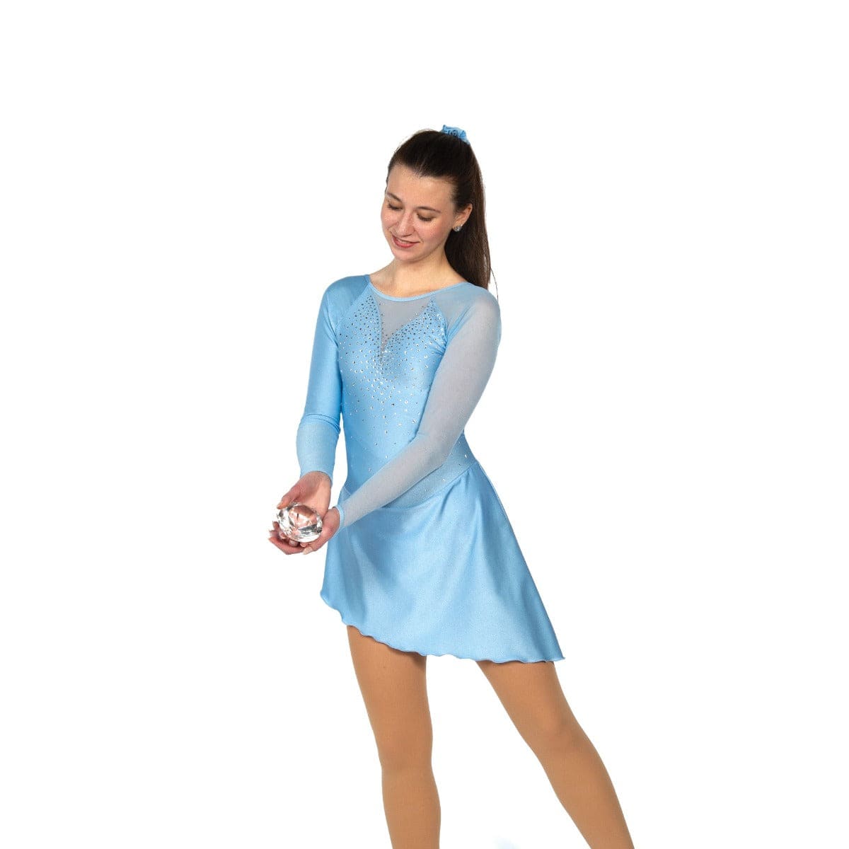 Solitaire Skatewear Asymmetrical Dress - Powder Blue By Solitaire Skatewear Canada - 12-14 / Powder Blue