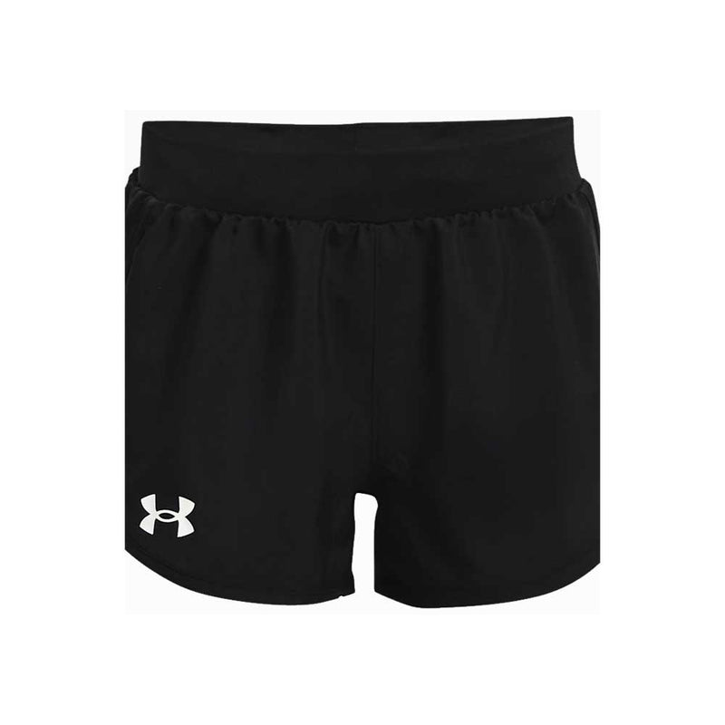 Under Armour Girls' Fly-By Shorts By UA Canada - YMD ( size 10-12 ) / Black - White